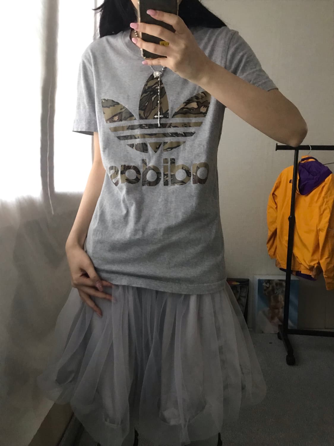 아디다스 그레이 카모 반팔티셔츠 상품이미지5