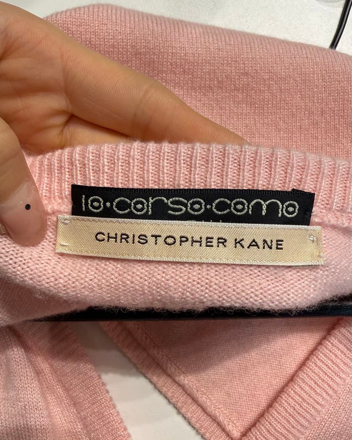 크리스토퍼 케인 핑크 컷아웃 캐시미어 가디건  상품이미지9