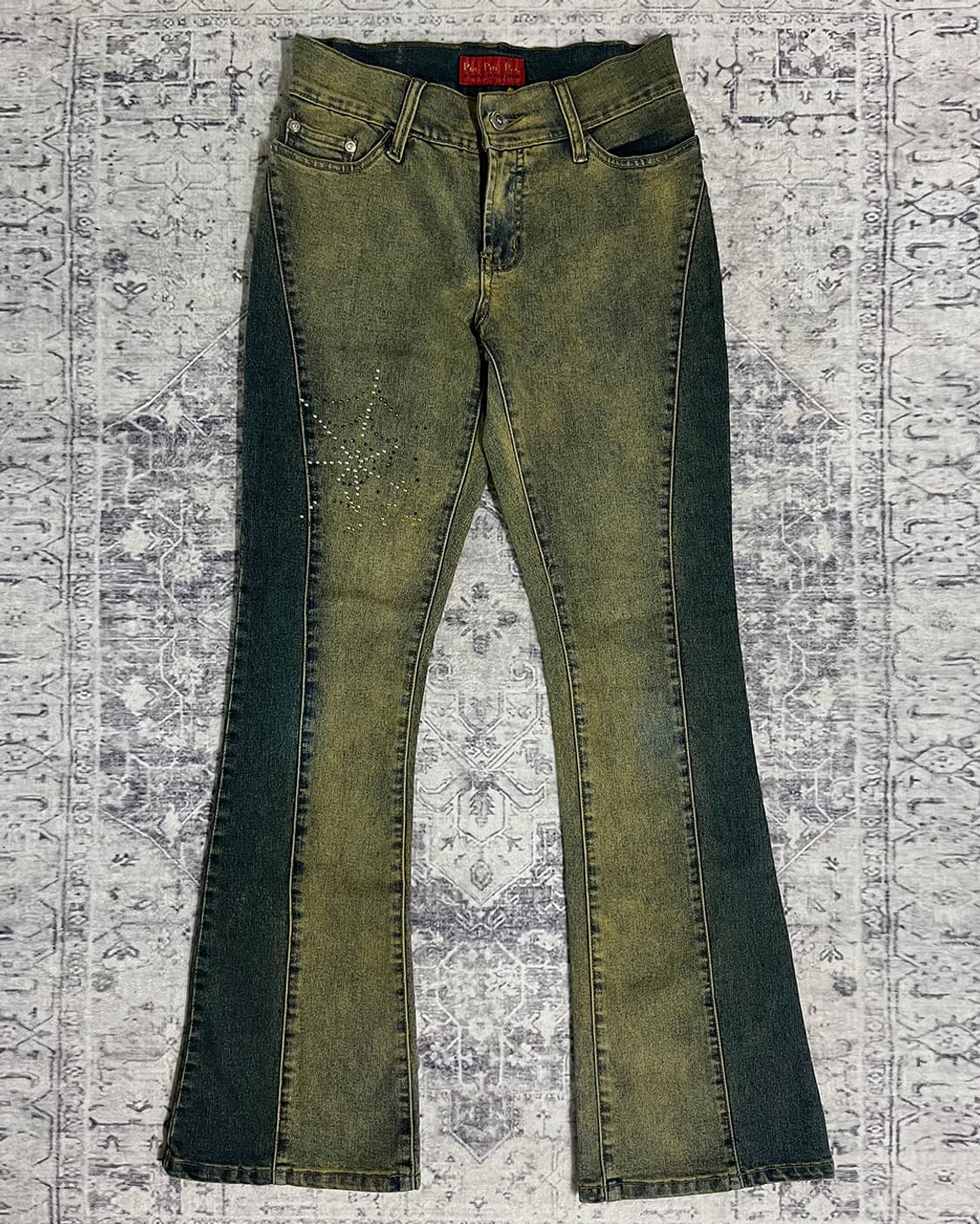 00's Vintage Wash Cubic Bootcut Denim 상품이미지5