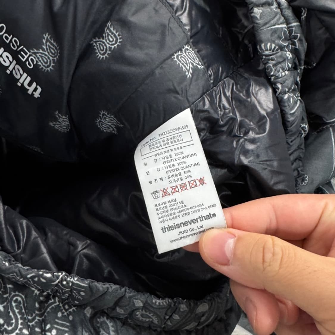 95-100 디스이즈네버댓 반다나 퍼텍스 패딩  상품이미지5