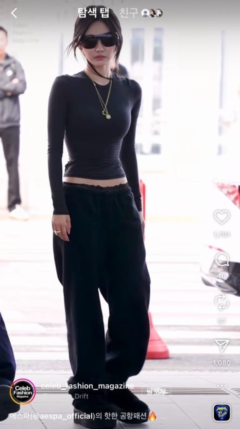 스킴스 닝닝 바지 조거 팬츠 블랙 s 새제품 상품이미지1