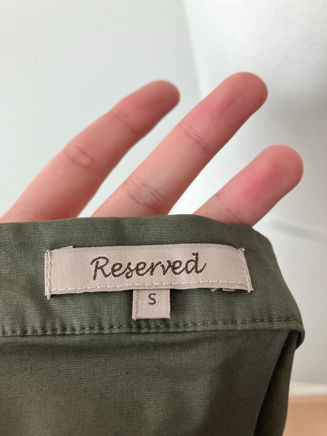 Reserved 카키 랩 블라우스 S 상품이미지5