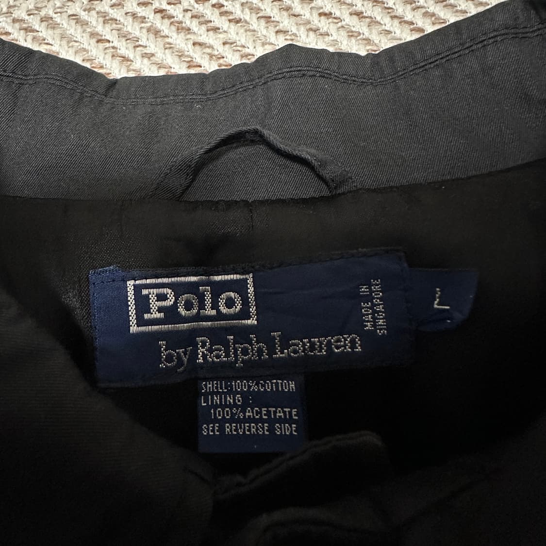 POLO RALPH LAUREN balmacaan coat black 상품이미지3