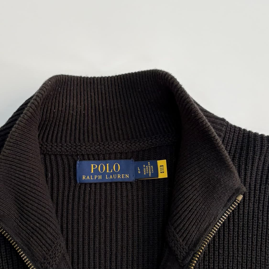 [L]폴로 랄프로렌 신형 매장판 블랙 스웨터 니트 집업 상품이미지4