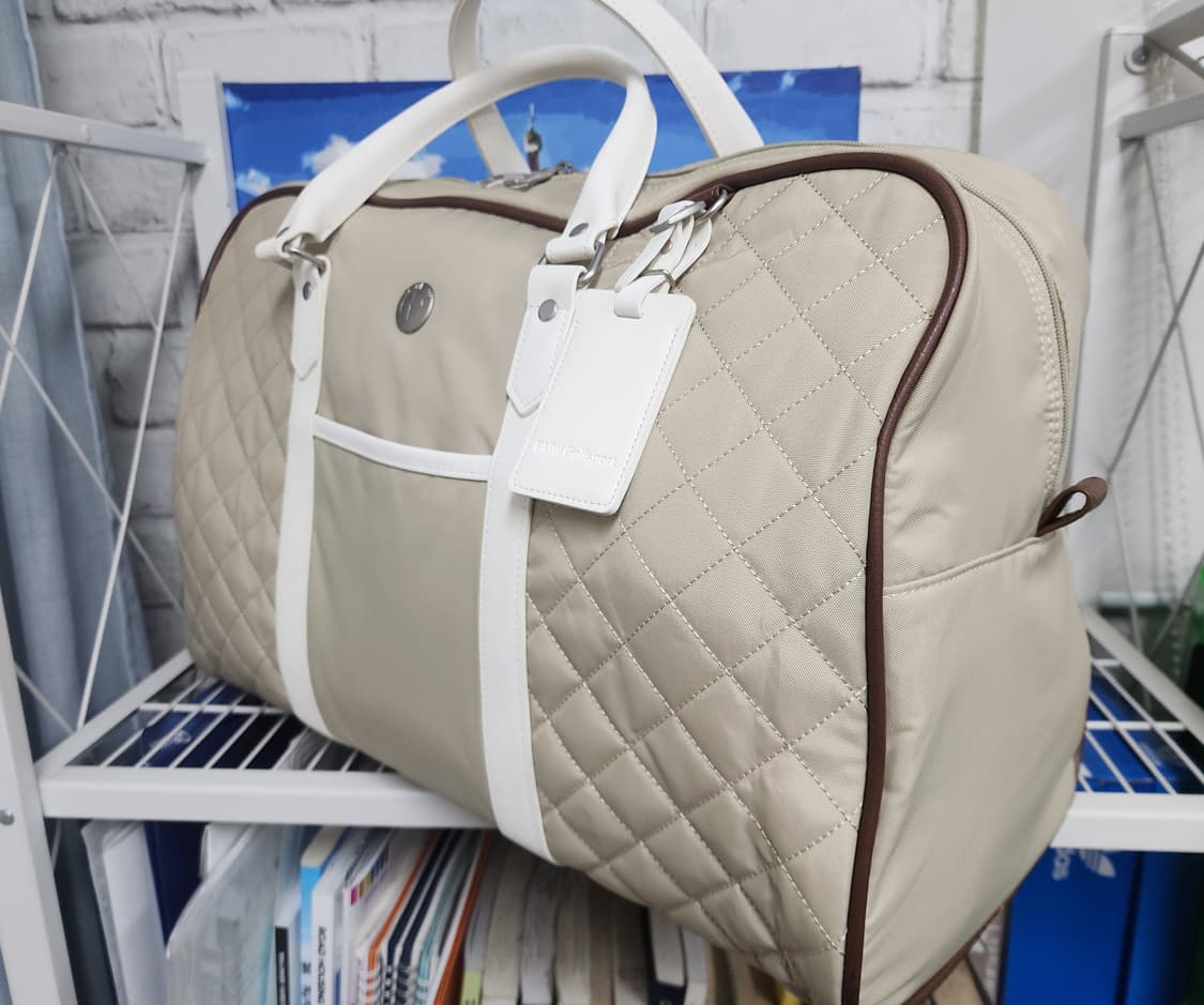 BMW 골프보스턴백  퀼팅 베이지 경량보스톤백 골프가방 OD06 상품이미지2