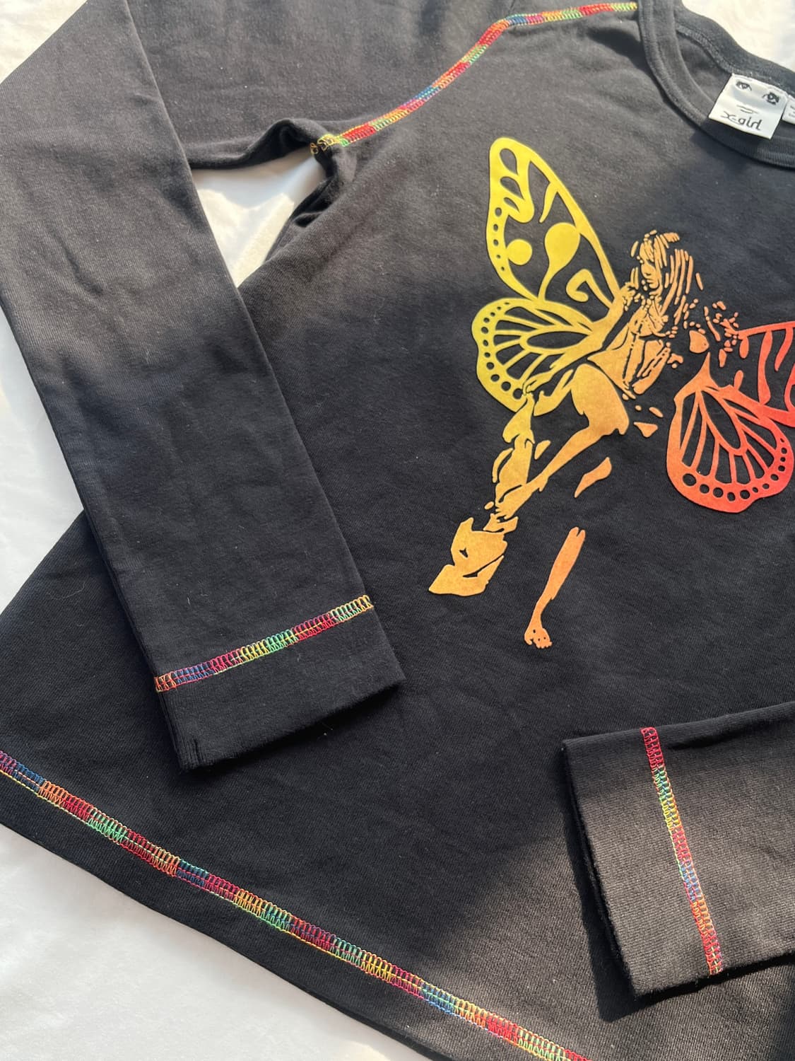 히스테릭 글래머 X 엑스걸 레인보우 나비 히스걸 롱 슬리브 긴팔 티셔츠 상품이미지4