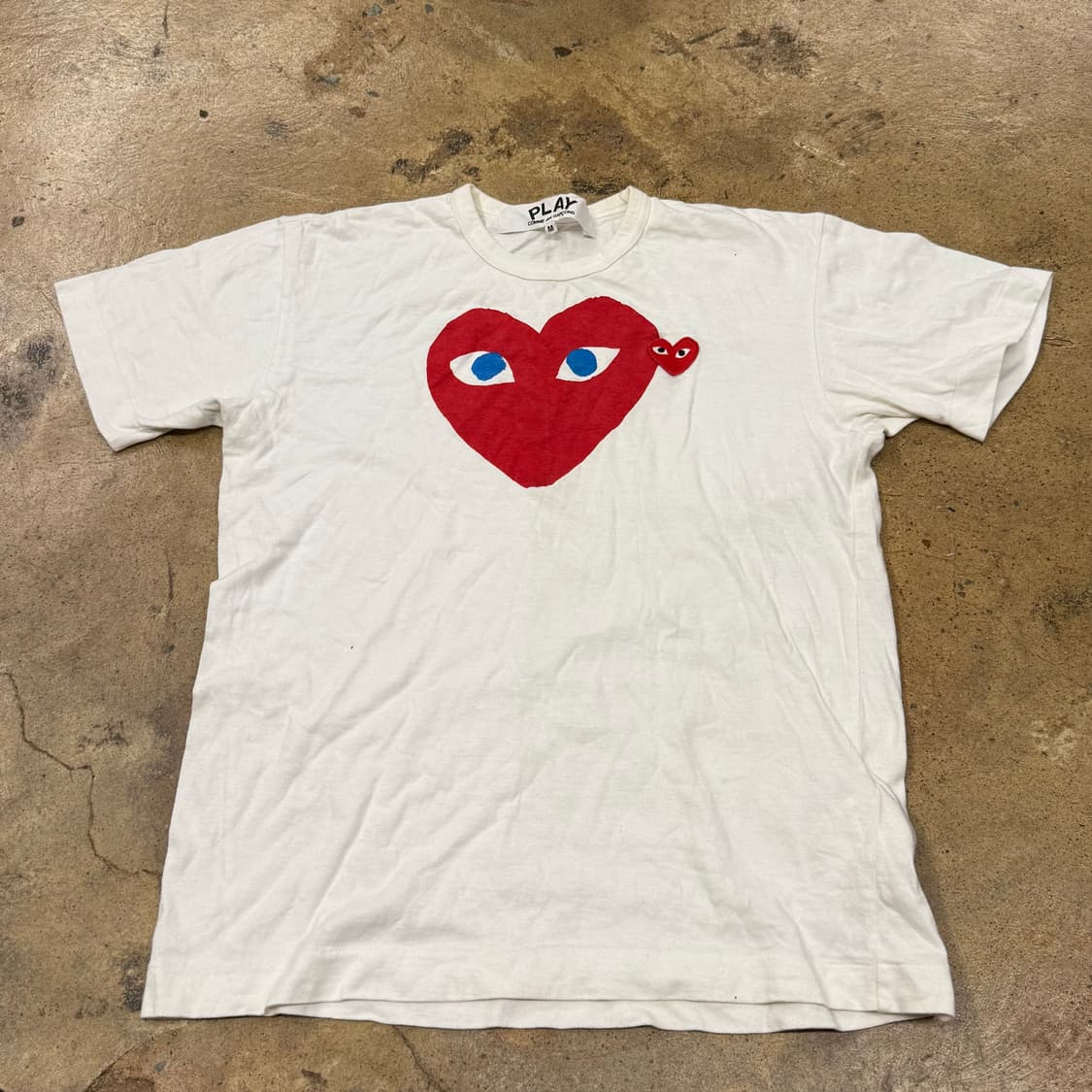 꼼데가르송 로고 화이트 반팔티셔츠 상품이미지2