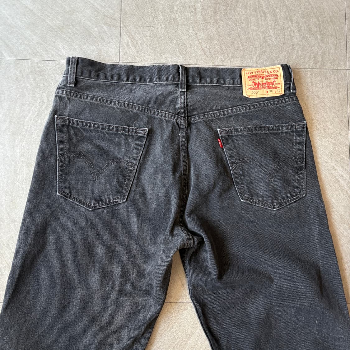 리바이스 505 데님 블랙 팬츠 상품이미지7