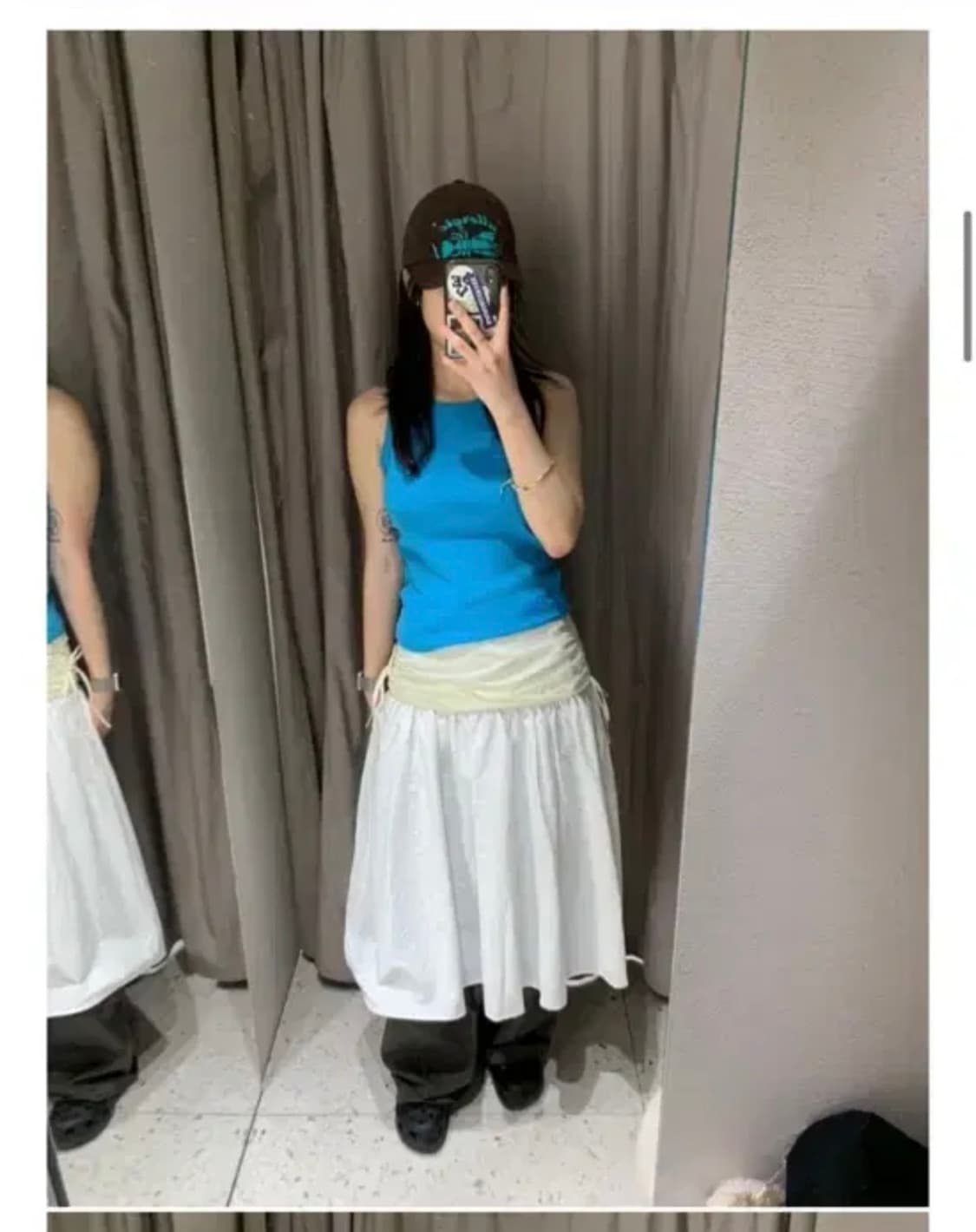 자라 콤비스커트 xs (황금사이즈) 상품이미지2