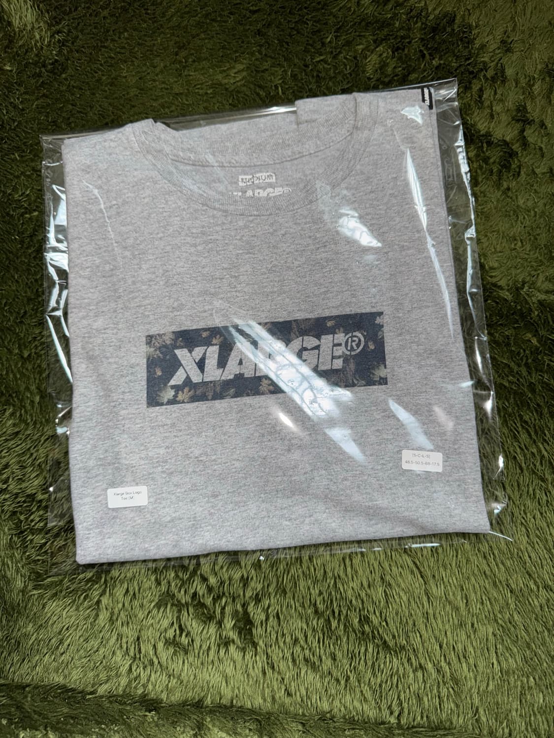 [M] 00s Xlarge 엑스라지 튜블러 박스로고 티셔츠 그레이 상품이미지10