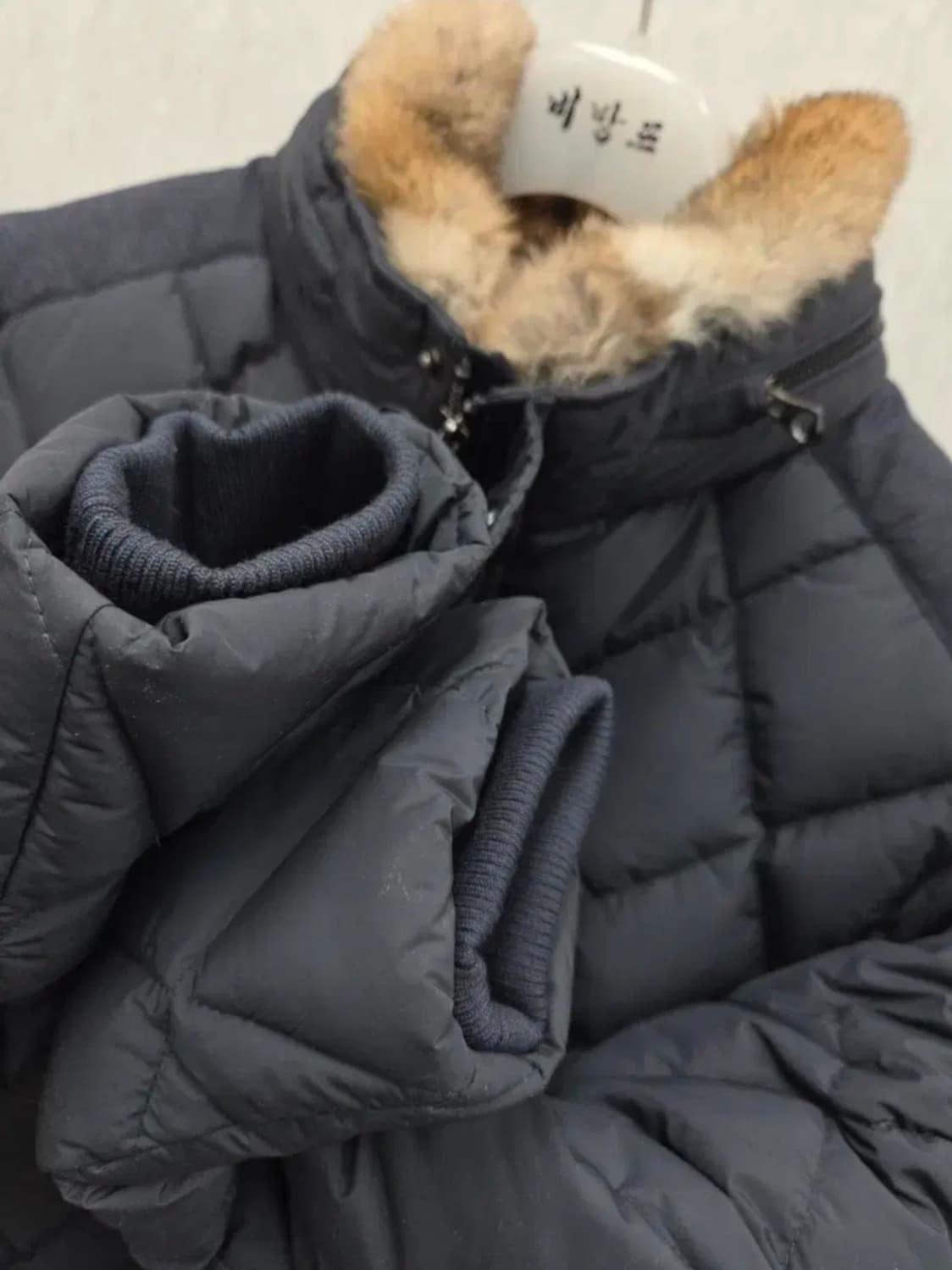 여성 100 올젠 토끼털 구스다운 퀄팅 점퍼 자켓 상품이미지3