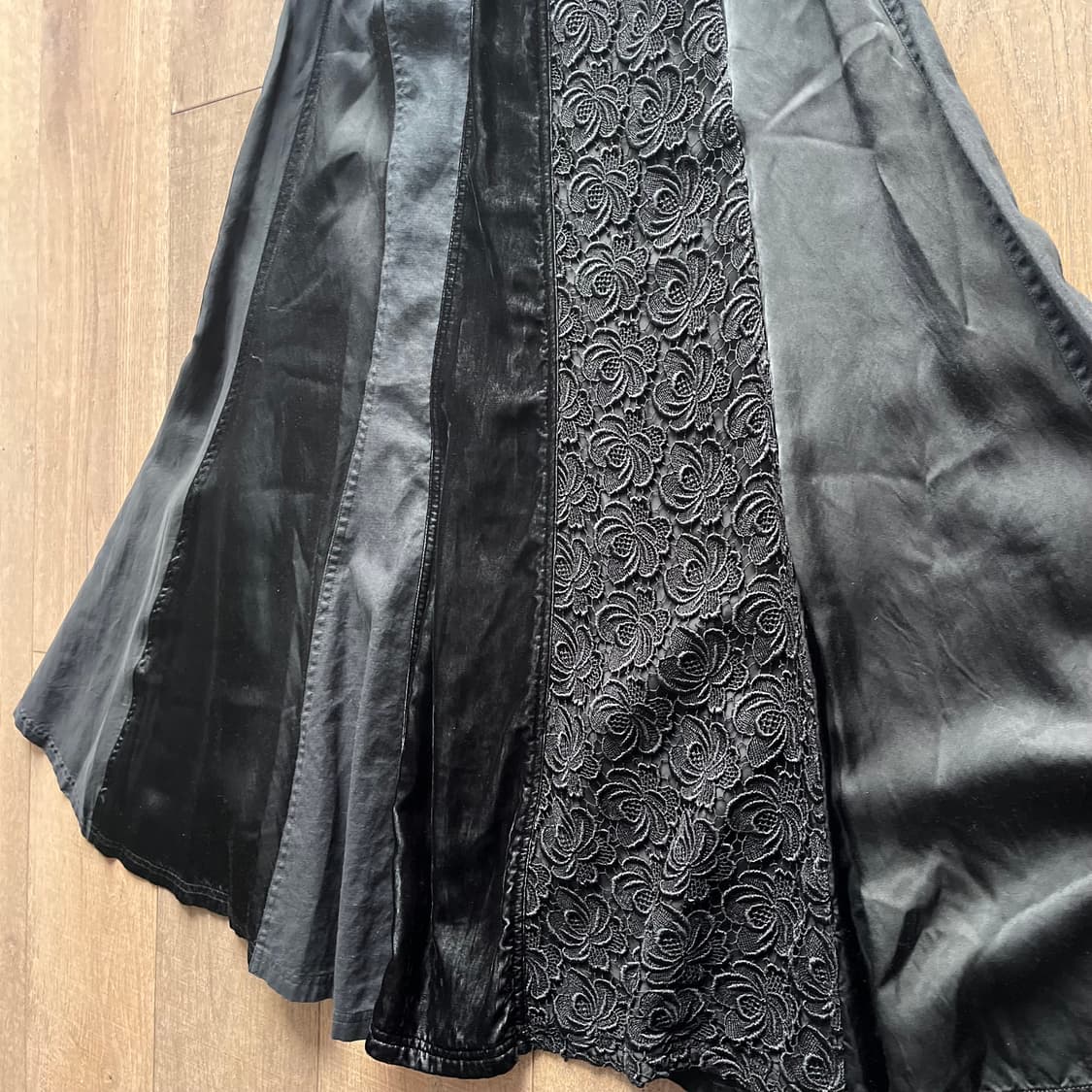 Patchwork Flare Skirt 상품이미지8