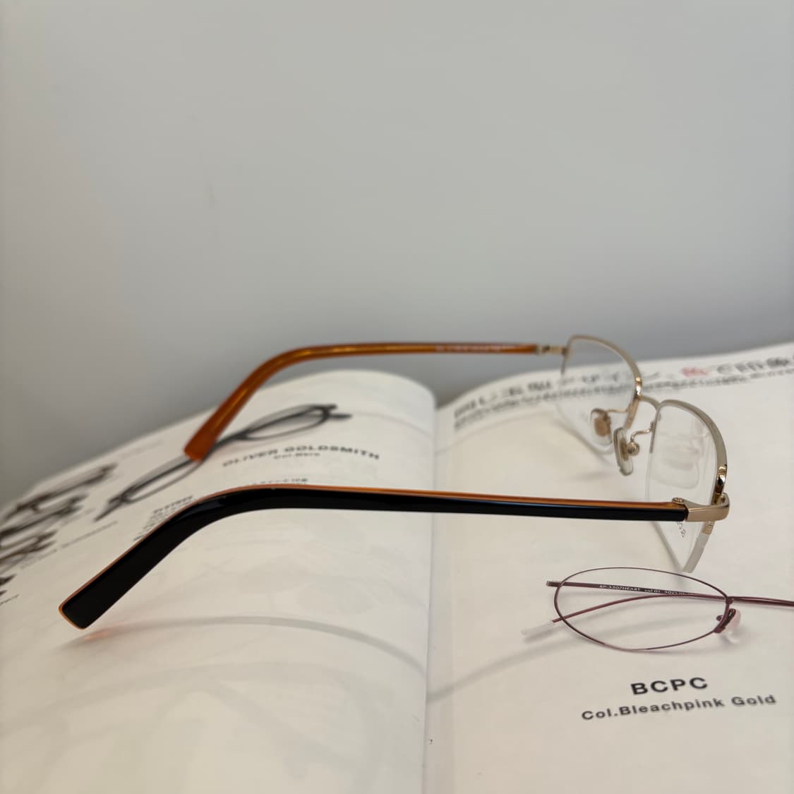 GALLAN 겔랑 골드 반무테 빈티지안경 상품이미지3