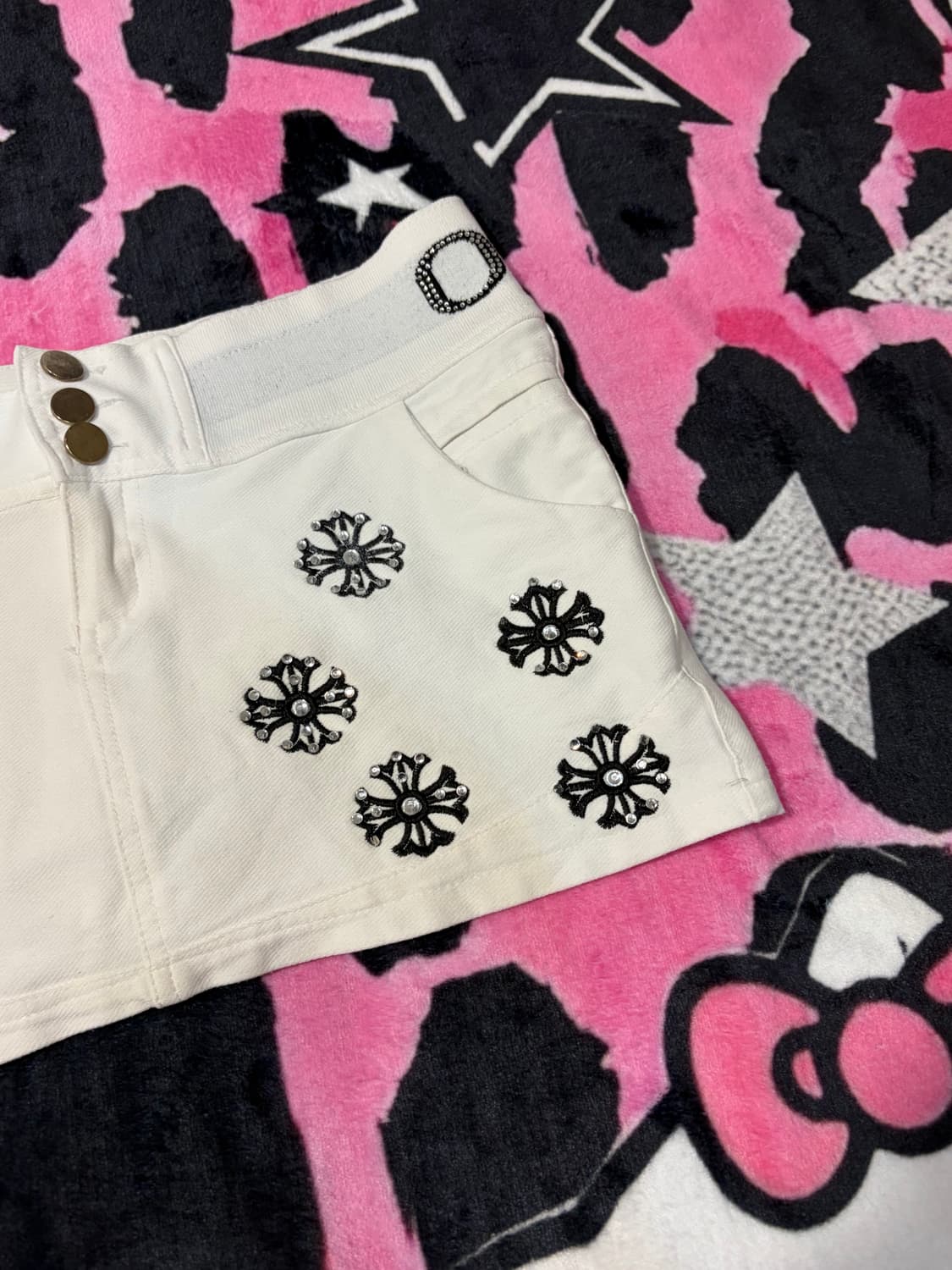 Y2K Studd Cross cubic Mini Skirt 상품이미지5