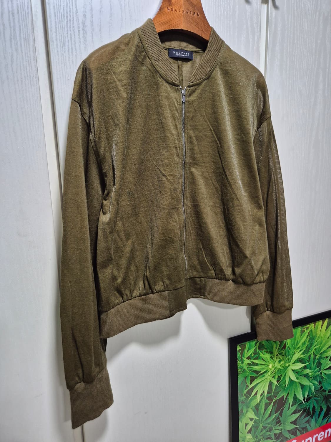 (세일)JPN VTG.MAGPRIE 메쉬 블루종 자켓 카키 상품이미지2