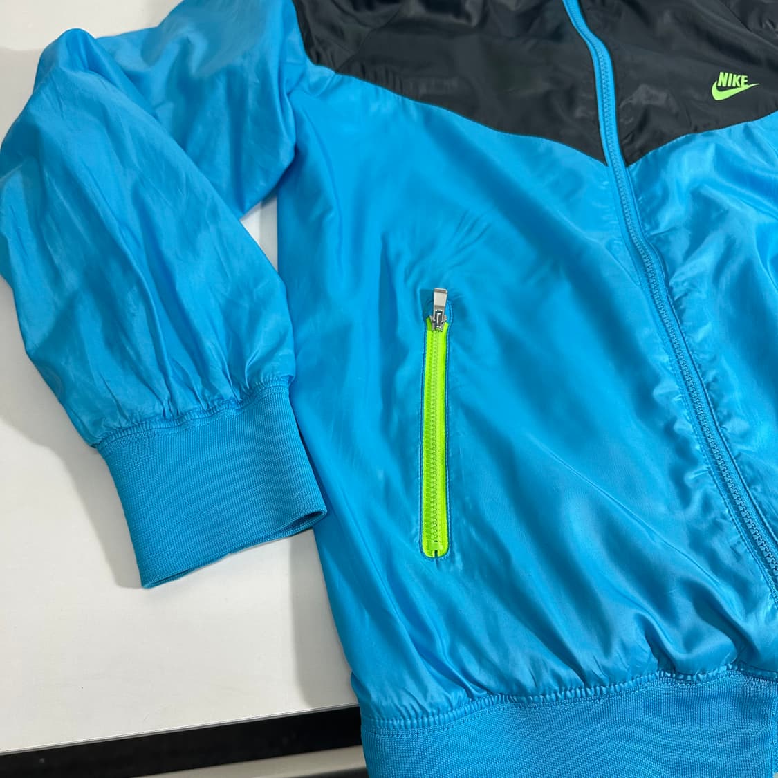 우먼XL 나이키 블루 윈드러너 바람막이 자켓 상품이미지3
