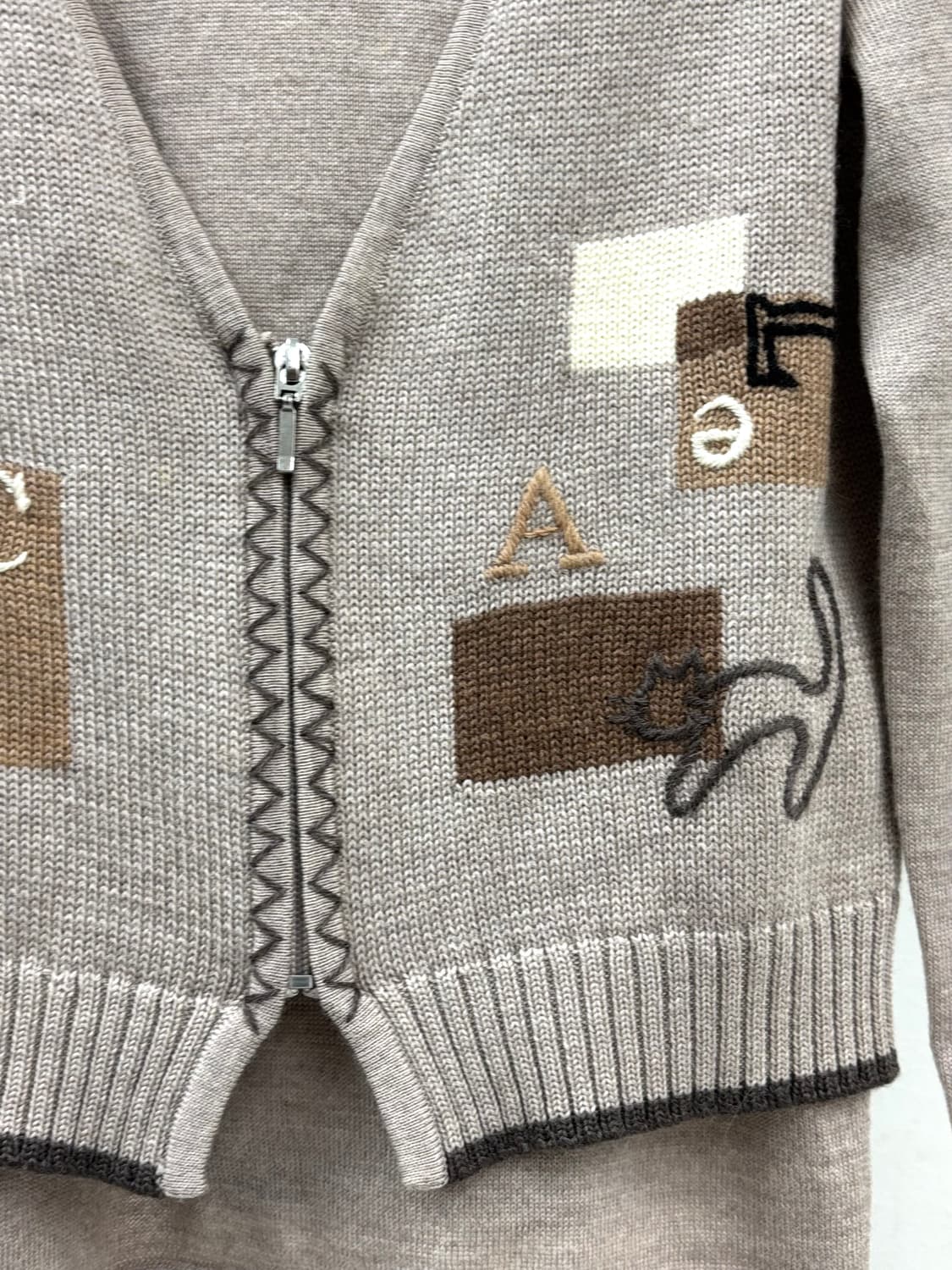 빈티지 울100% 브라운 니트 상품이미지6