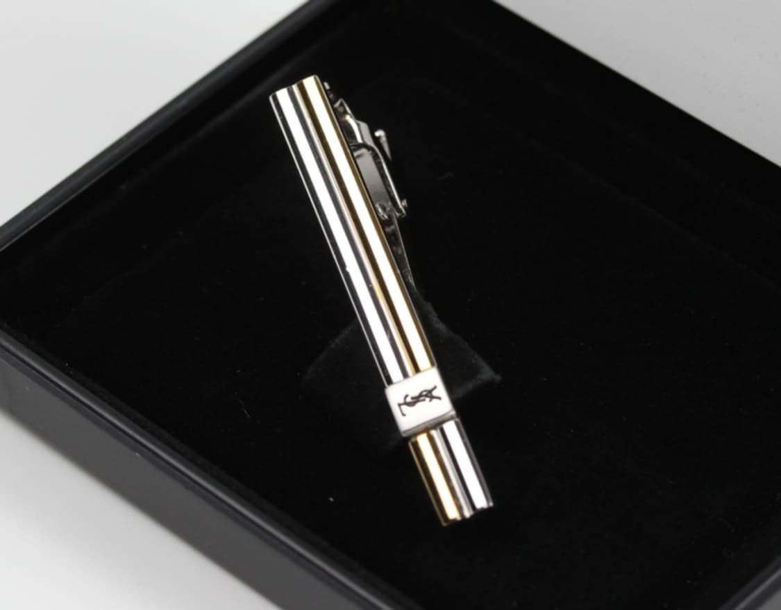 입생로랑 A등급 5cm 남자 명품 넥타이핀 빈티지 상품이미지1