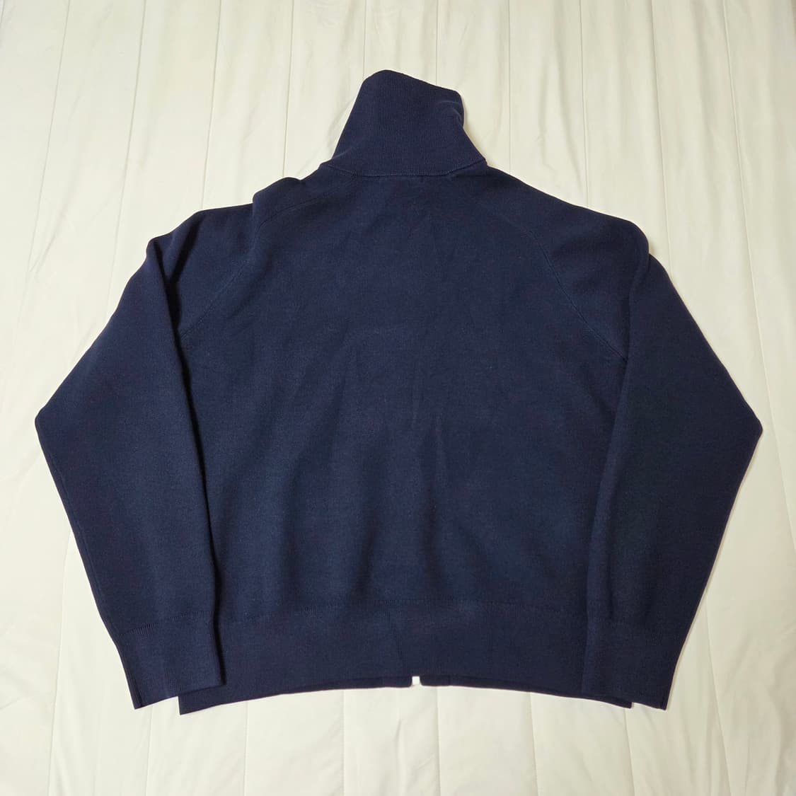 26ss 유니클로C 워셔블 밀라노립 풀집 가디건 네이비 XL / 니트 상품이미지5