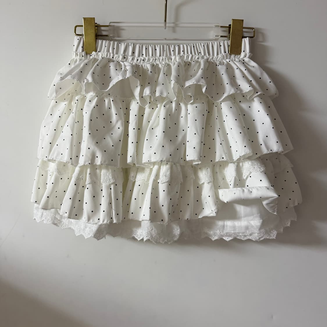 새상품 여자 도트 캉캉 레이스 치마 (아이보리) 상품이미지1