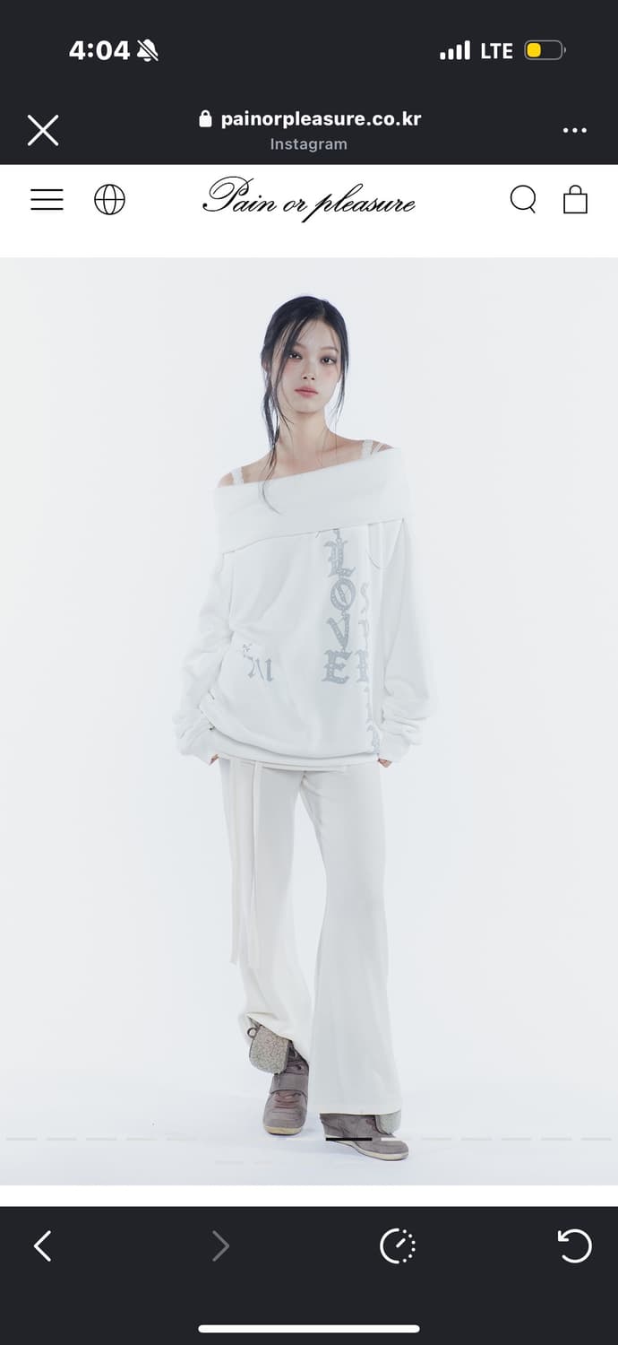 spell off-shoulder sweatshirt 상품이미지3
