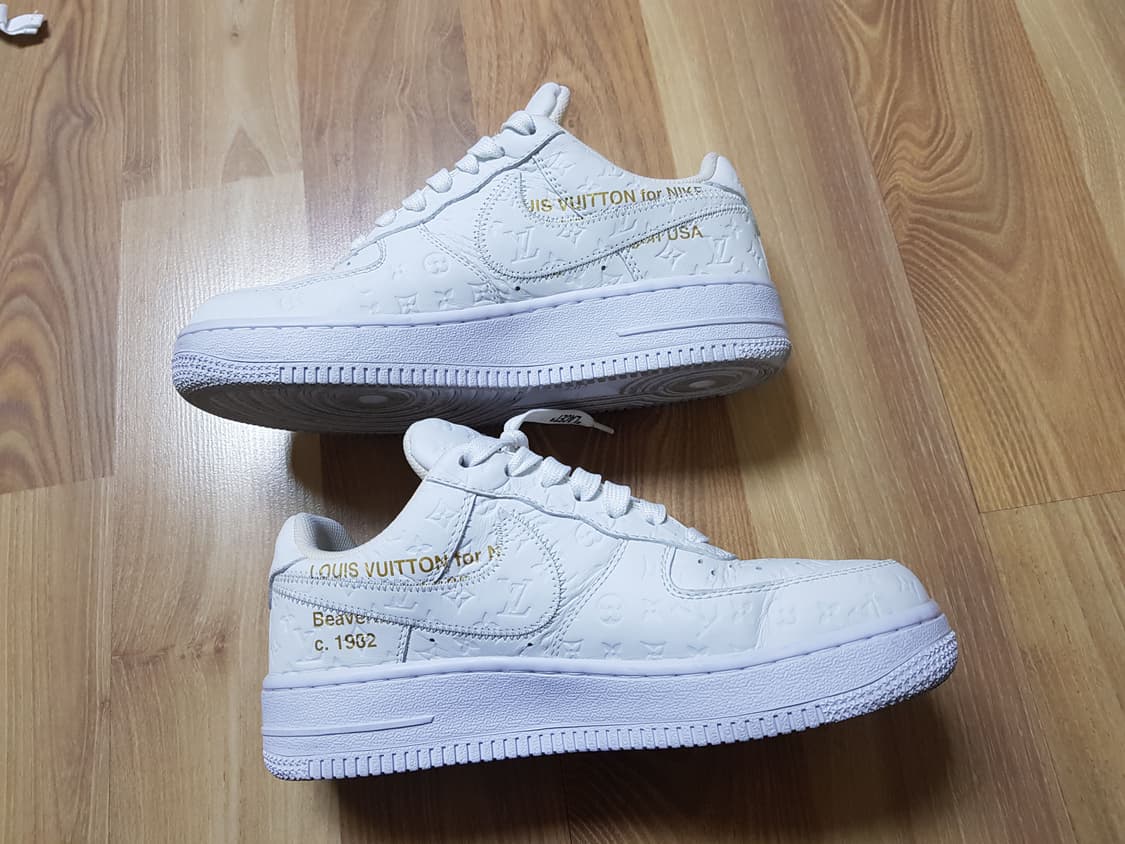 루이비통 X 나이키 에어포스 로우 버질아블로 화이트 상품이미지5