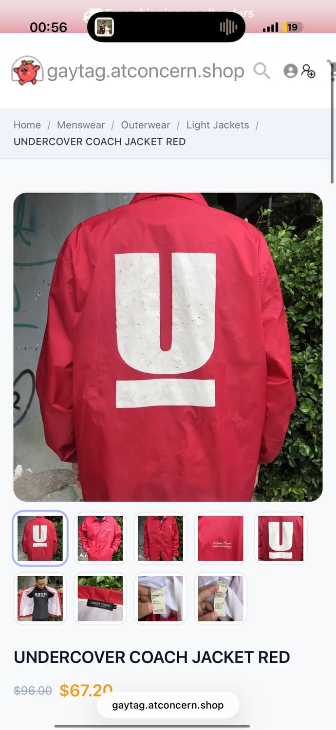 언더커버 2010년대 코치자켓 레드 U로고 상품이미지1