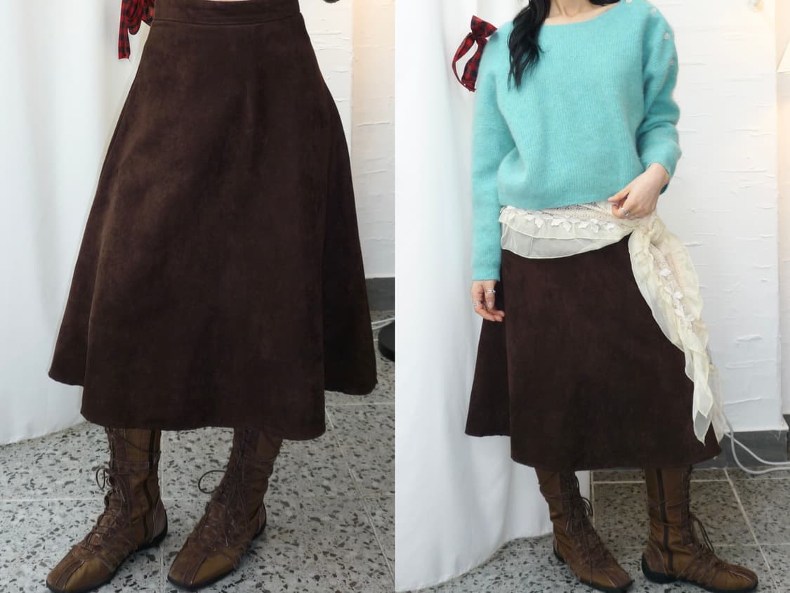 Chocolate flare midi skirt 상품이미지1