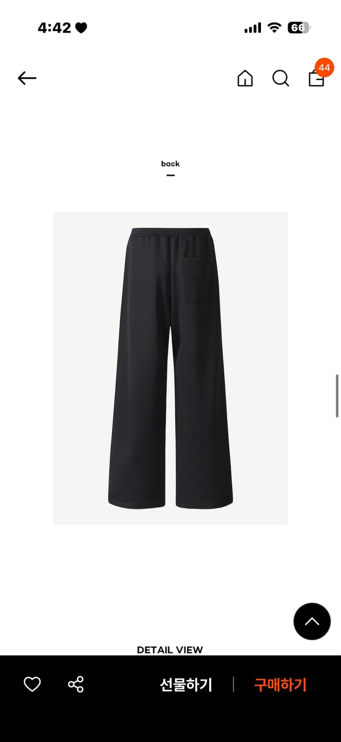 듀엘 듀엘링 레이스트랙팬츠 블랙M66새상품 상품이미지3