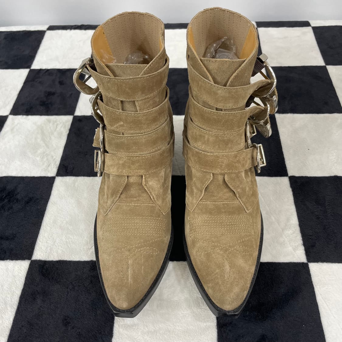 Toga Pulla 토가 풀라 스웨이드 버클 웨스턴 앵클 부츠 (39) 상품이미지2