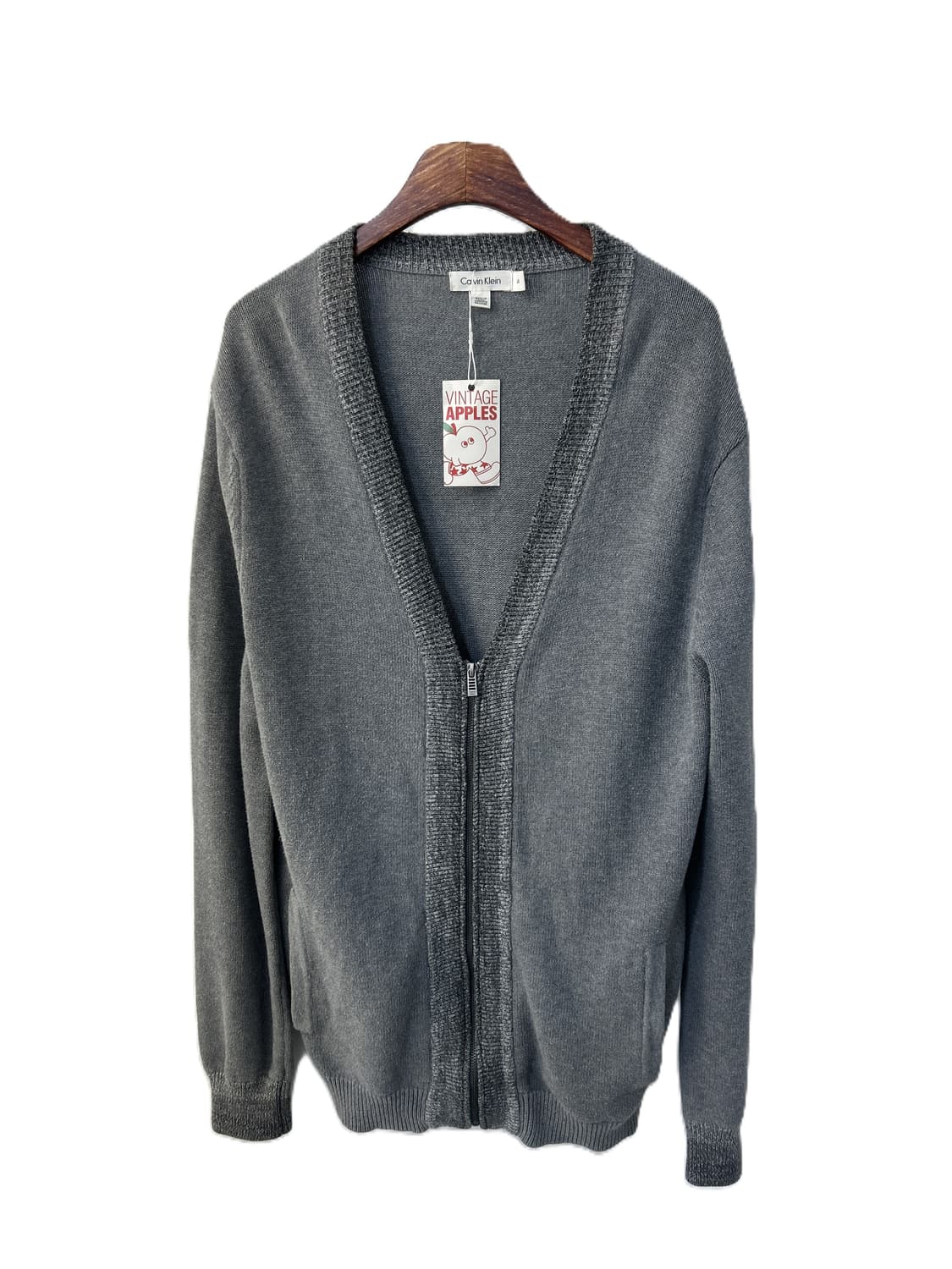 켈빈 클라인 그레이 집업 가디건 상품이미지1