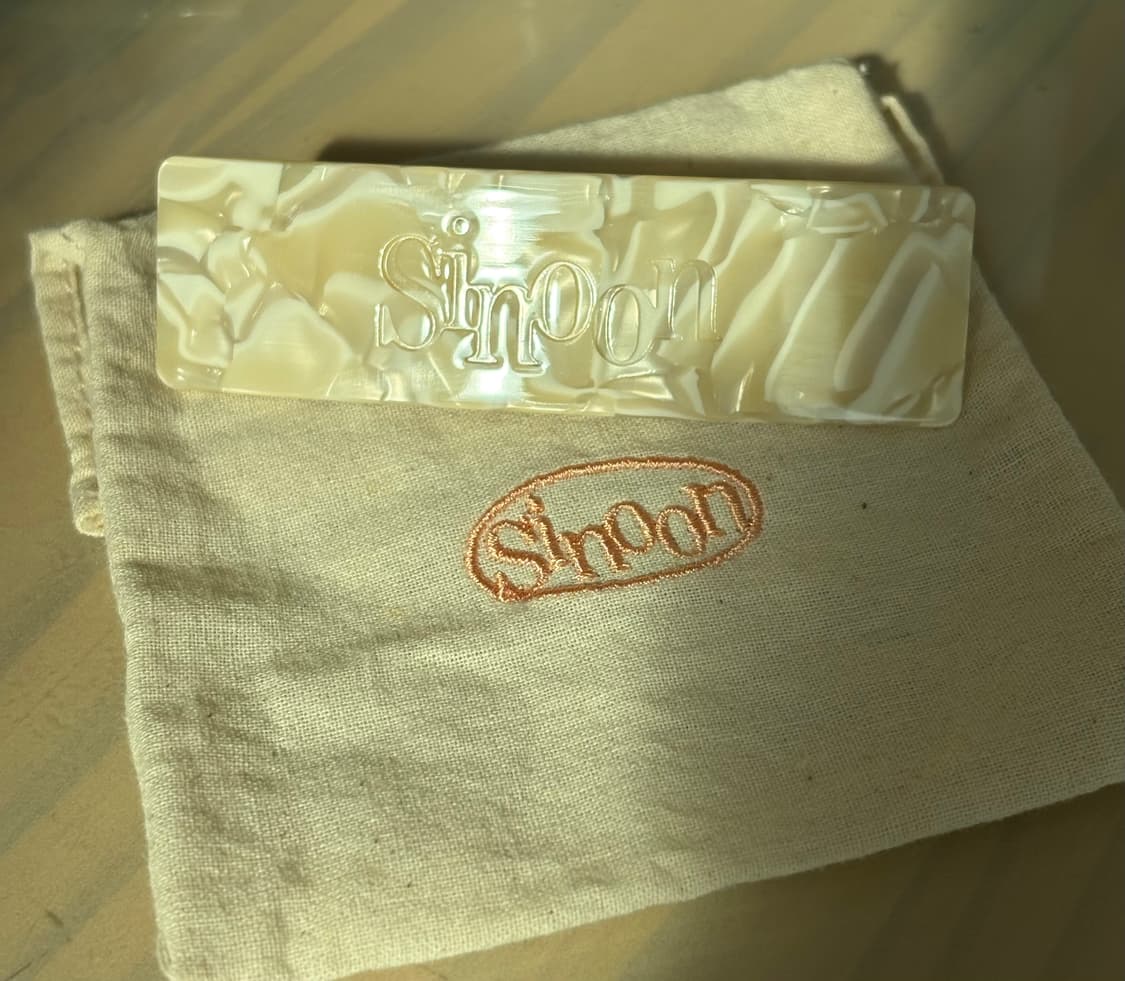 시눈 로고 헤어 클립 마블 아이보리 헤어핀 marble hairclip 상품이미지8