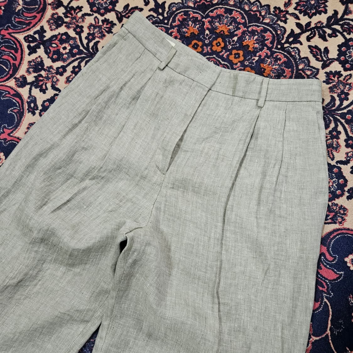 Slowear incotex in Italy 린넨 투턱 릴렉스핏 팬츠  상품이미지2