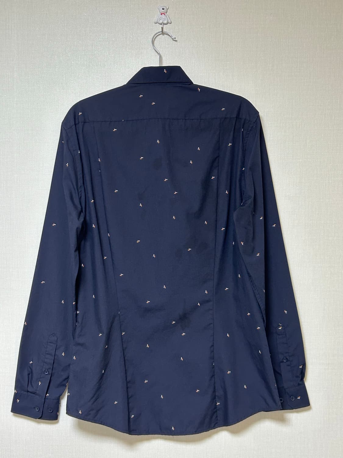 H&M 남성 네이비 패턴 셔츠 상품이미지2