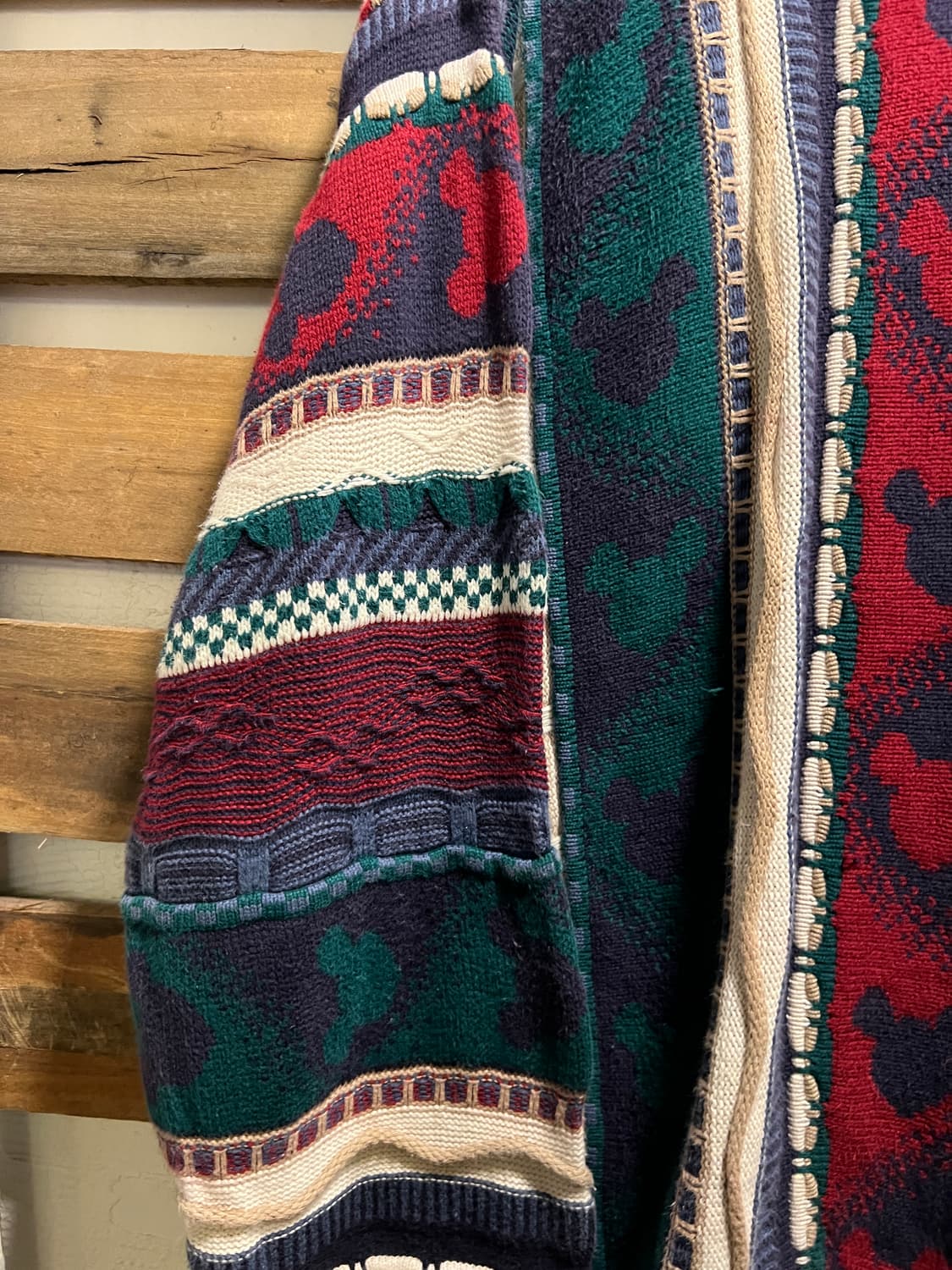 [M]90's Disney 디즈니 미키마우스 멀티컬러 케이블 니트 상품이미지4