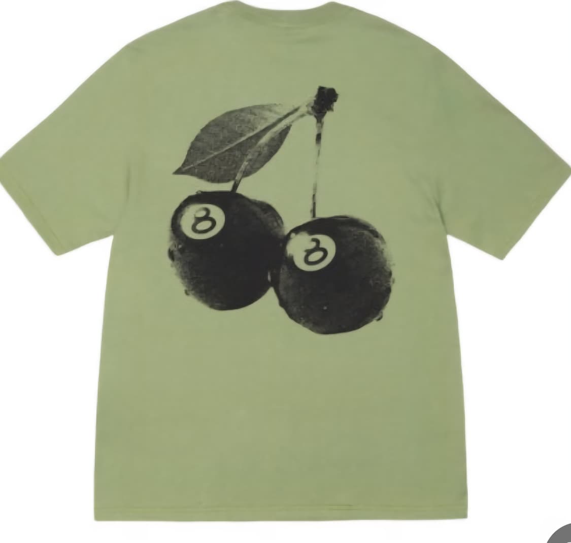 스투시 체리 반팔티 모스 그린 상품이미지1