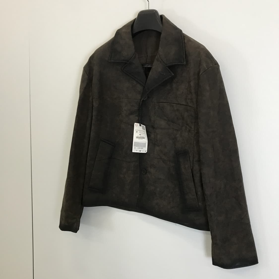 자라 워싱 페이크 레더 점퍼 새상품 [M] 상품이미지2