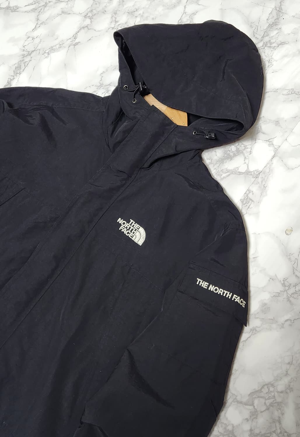 노스페이스 바람막이 나일론 블랙 후드 자켓 상품이미지1