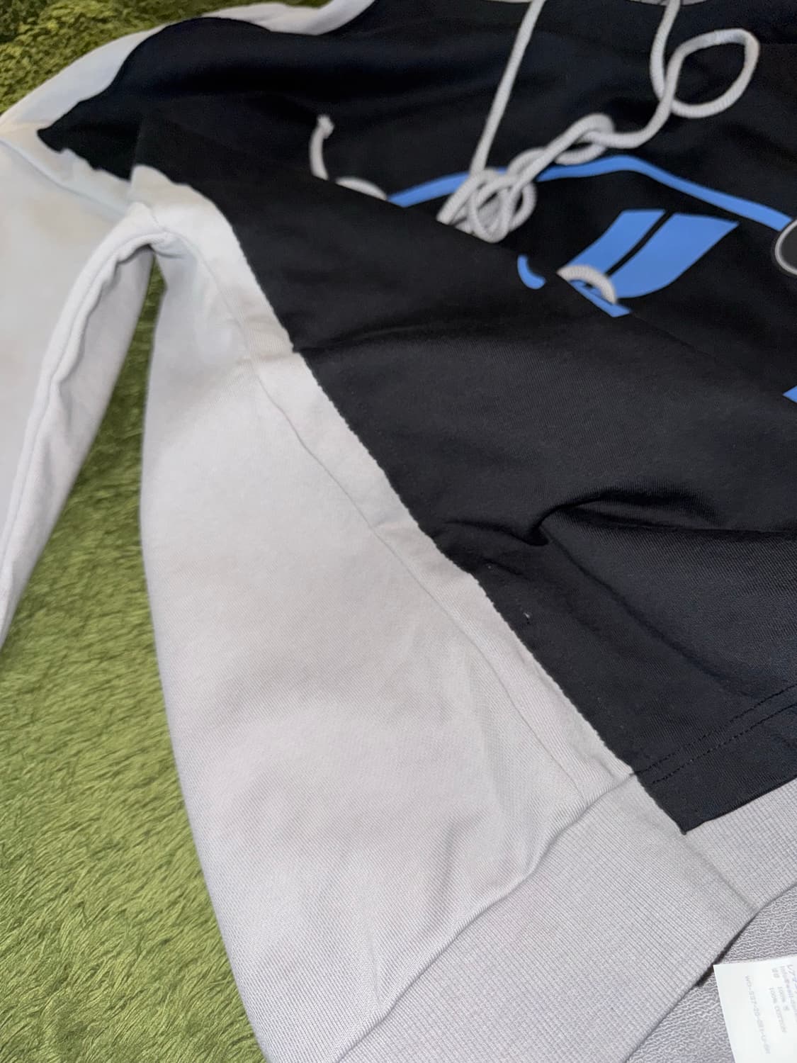 We11done 웰던 오버사이즈드 오버레이 패널 로고 후디 상품이미지7