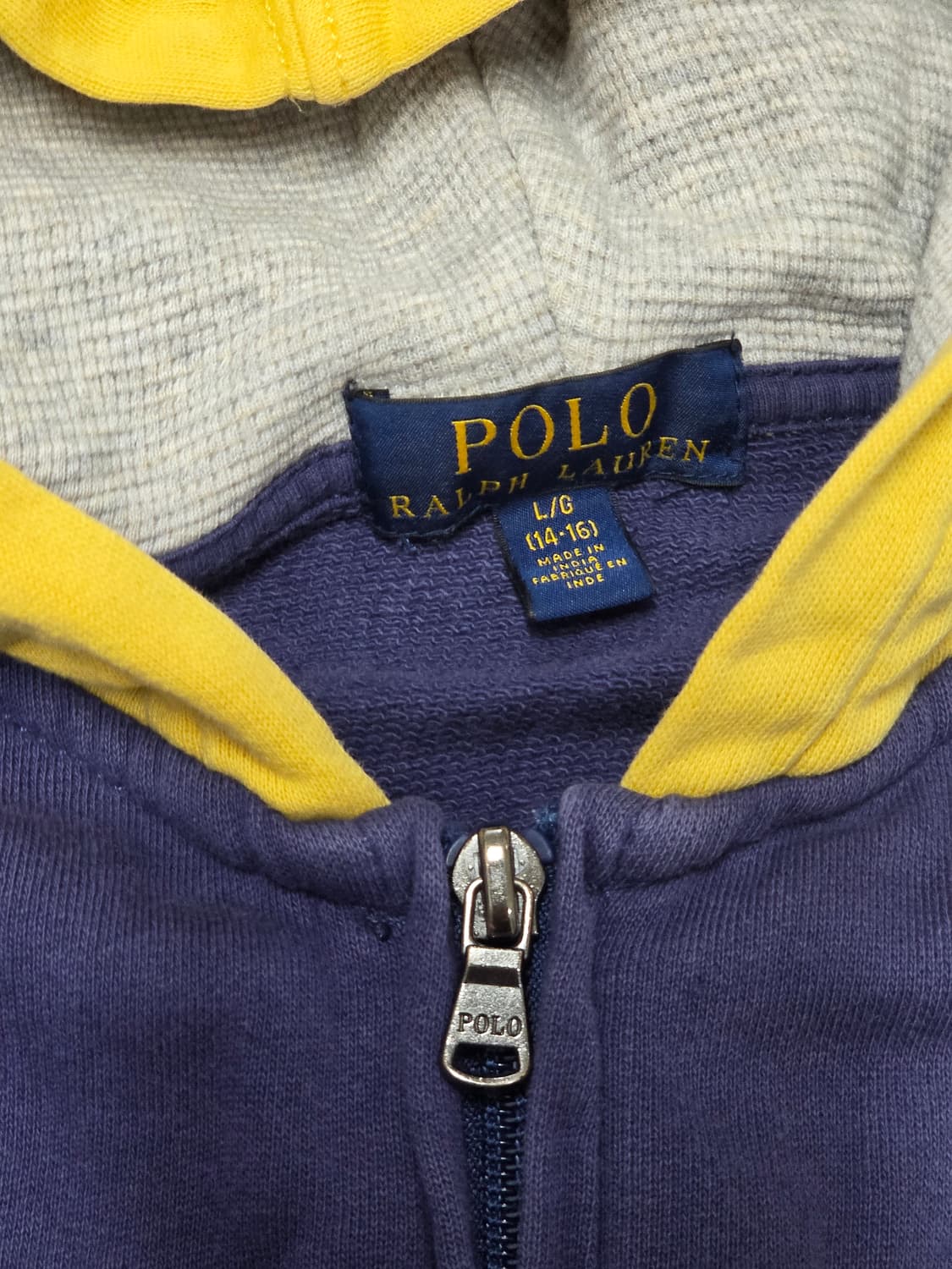 폴로 랄프 로렌 컬러블록 후드집업 타이거 여성 M 상품이미지5