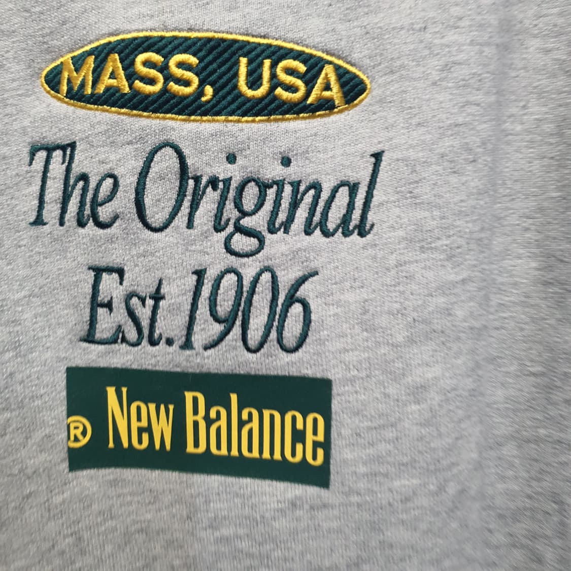 뉴발란스 남성 반집업 맨투맨 그레이  상품이미지5