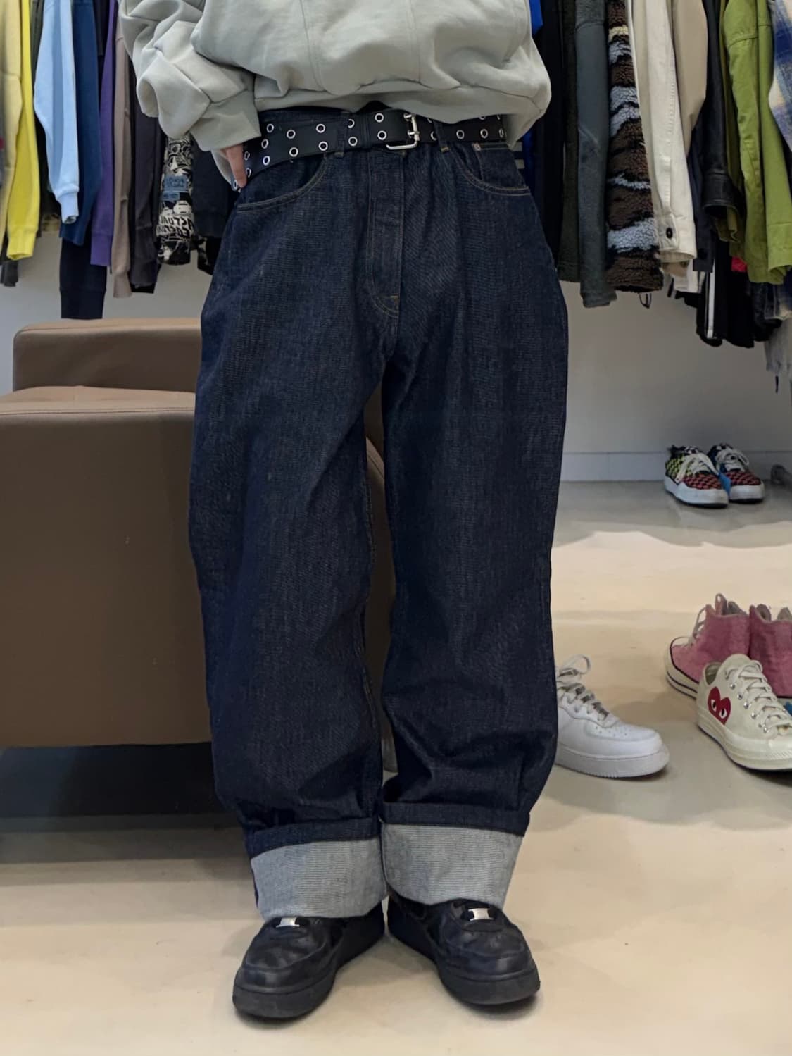 오라리 하드트위스트 와이드 데님팬츠 상품이미지6