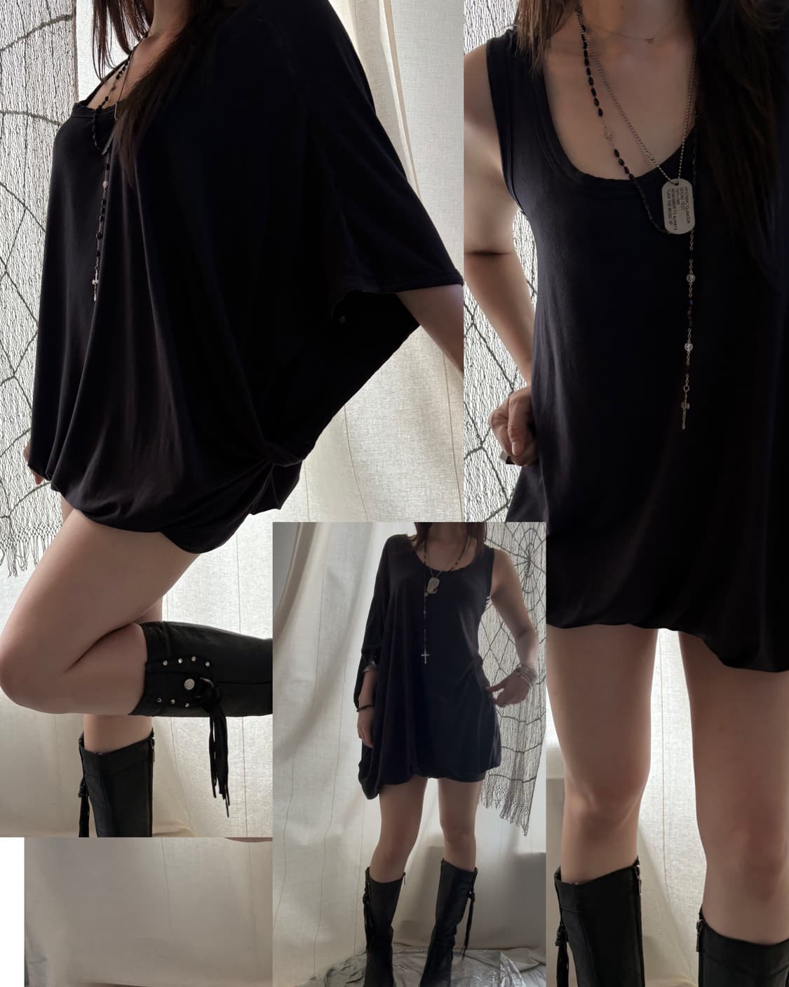 25 Y-3 unbalance shirring one-piece 상품이미지5