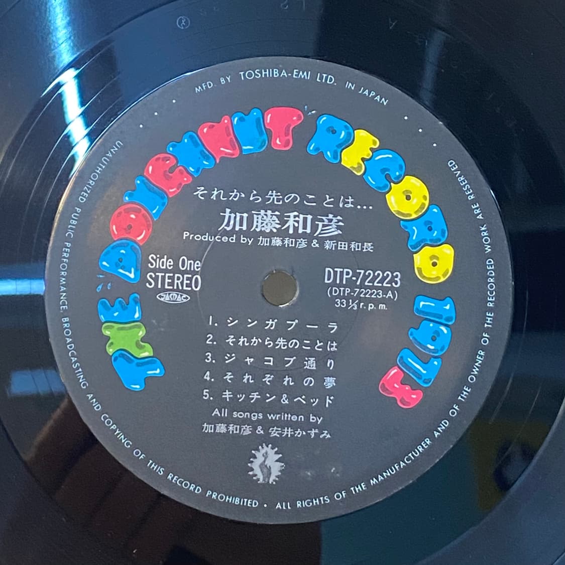 (LP) Kato Kazuhiko - 그리고 앞으로의 일은 상품이미지4