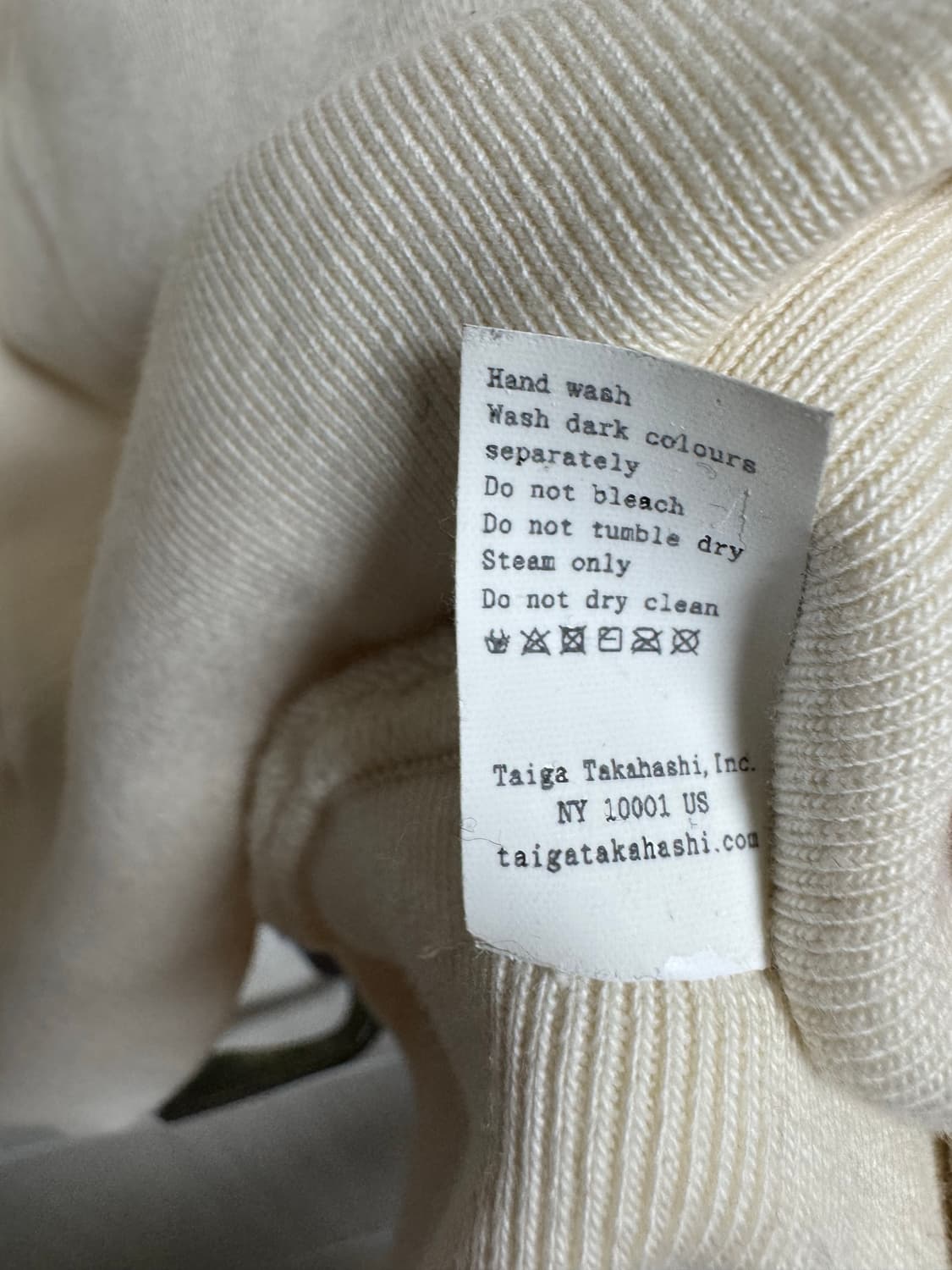 타이가 타카하시 LOT 603 스웻셔츠 아이보리 상품이미지6