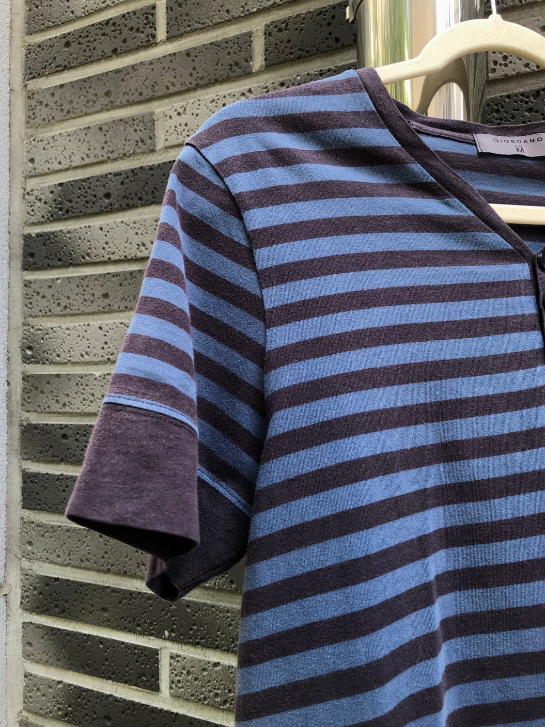 giordano stripe henley neck  상품이미지4