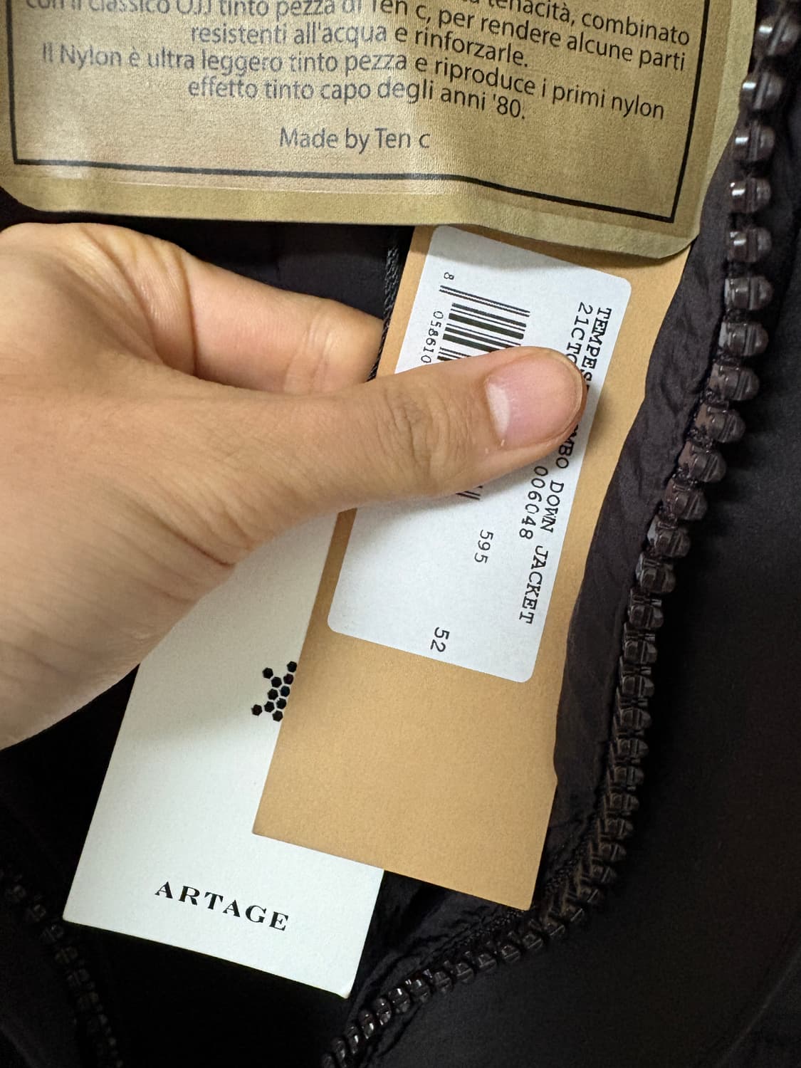 템페스트 콤보 다운 패딩 - 브라운 52사이즈 상품이미지4