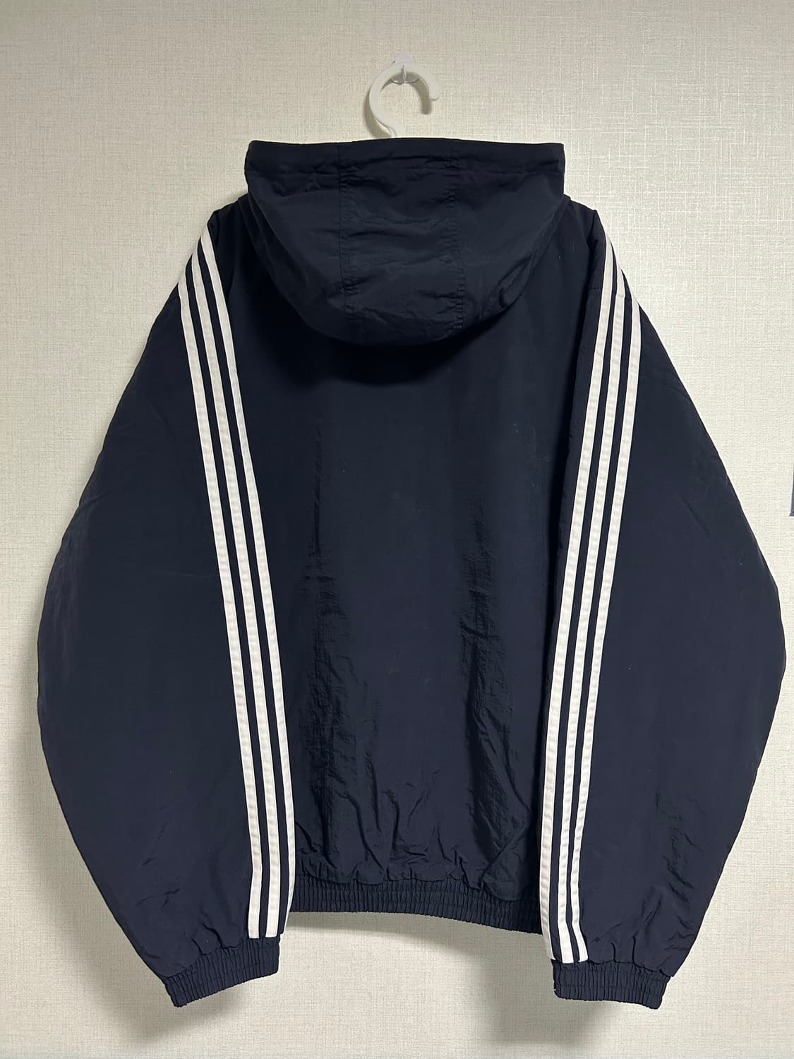 아디다스 올드스쿨 오버핏 패딩 점퍼 후드 누빔 자켓 네이비 110 (XX 상품이미지6