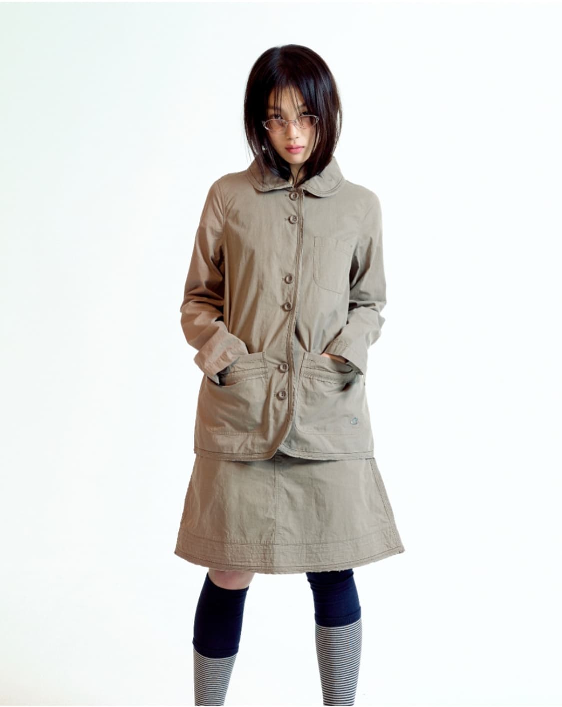 코이세이오 RAW EDGE COTTON JACKET ASH BROWN 상품이미지1