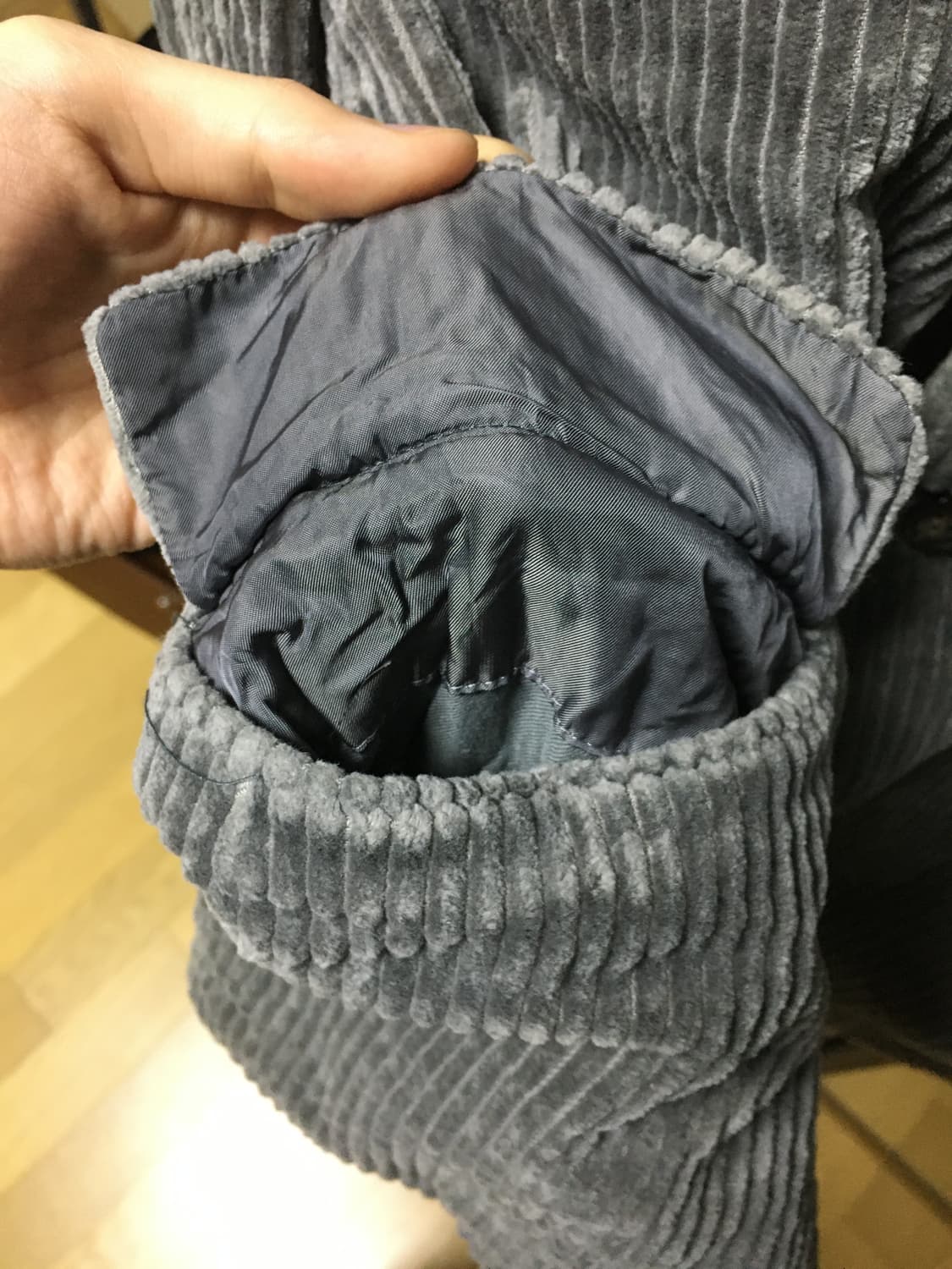 90's 꼼데가르송 다나카 옴므 리버서블 코듀로이 큐프라 자켓 상품이미지6